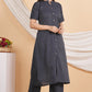 House of RP Women Black Rayon Striped Kurta & Palazzo Set | Swadesiicart
