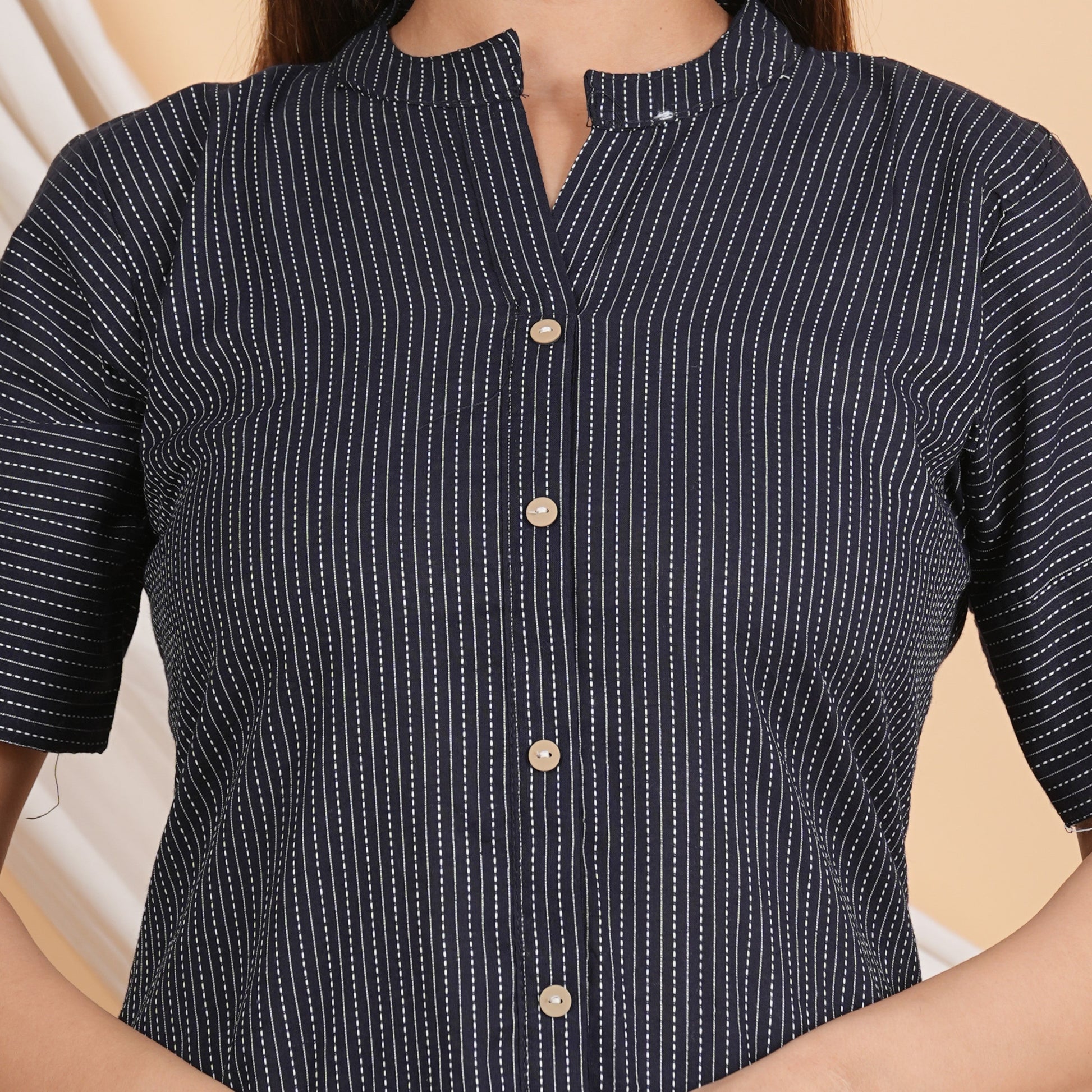 House of RP Women Black Rayon Striped Kurta & Palazzo Set | Swadesiicart