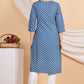 House of RP Women Sky Blue Rayon Embroidered & Printed Kurta & Pant Set | Swadesiicart