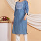 House of RP Women Sky Blue Rayon Embroidered & Printed Kurta & Pant Set | Swadesiicart