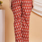 House of RP Women Maroon Cotton casual Trouser | Swadesiicart