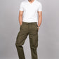 House of RP Men's Cotton Green Slim Fit Solid Cargos, Casual Trousers with Cargo Pockets | Swadesiicart