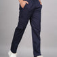 House of RP Men's Cotton Blue Slim Fit Solid Cargos, Casual Trousers with Cargo Pockets | Swadesiicart