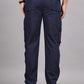 House of RP Men's Cotton Blue Slim Fit Solid Cargos, Casual Trousers with Cargo Pockets | Swadesiicart