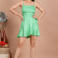 House of RP Women's Green Rayon Dot Printed Short Dress - Swadesiicart
