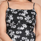 House of RP Women's Black & White Rayon Floral Printed Short Dress - Swadesiicart