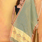 Very Much Indian Handloom Pure Cotton Paithani Dupatta - Green | Swadesiicart