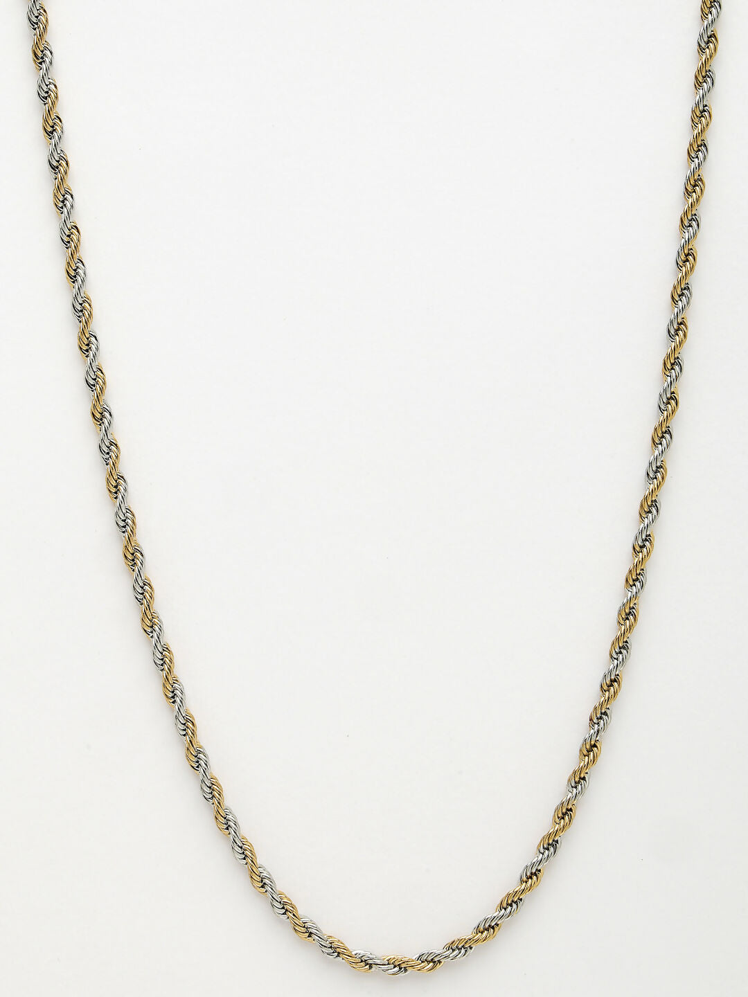 NVR Men's Rhodium-Plated Stainless Steel Chain - Swadesiicart