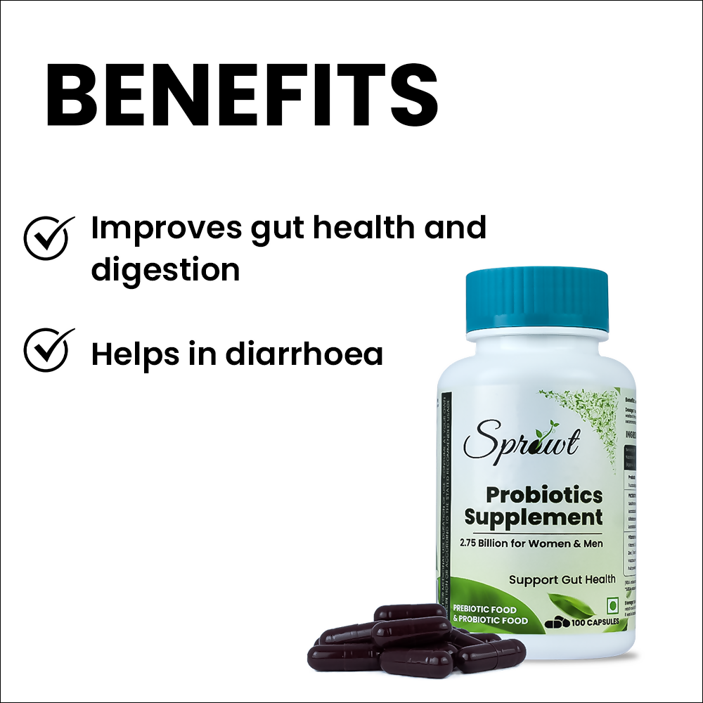 Sprowt Probiotics Supplement Capsules - Swadesiicart