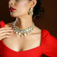 Maharani Kundan Choker with Earrings- Ruby Raang | Swadesiicart