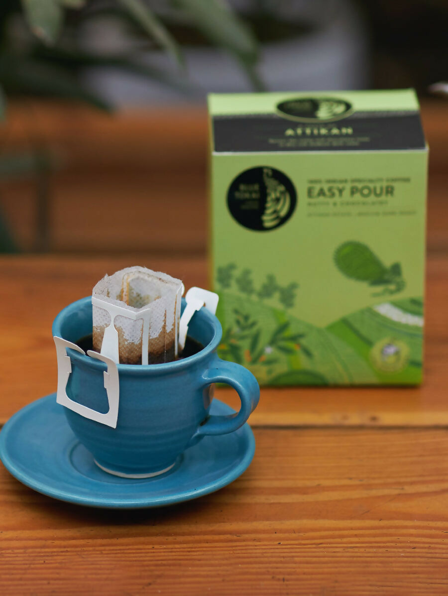 Blue Tokai Attikan Estate Medium-Dark Roast Easy Pour Sachets - Swadesiicart