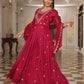 Jyoti Fashion Women's Rani Pink Soft Silk Embroidered Designer Kurta Set | Swadesiicart