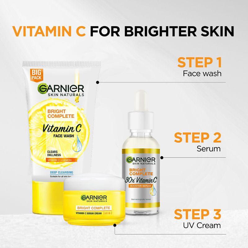 Garnier Skin Naturals Bright Complete Vitamin C Serum Cream - Swadesiicart