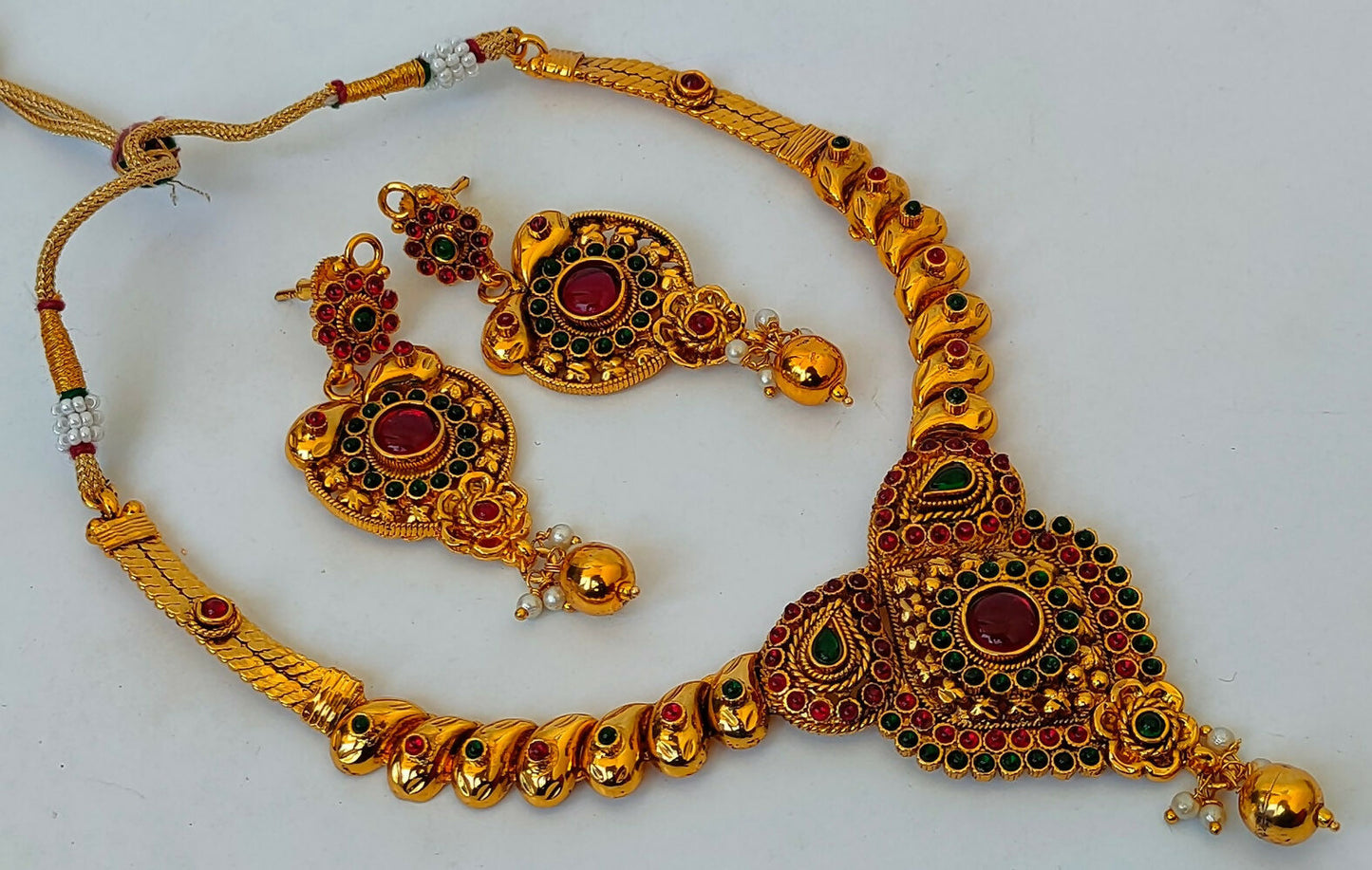 Multicolor Kemp Antique Necklace Set For Women - Swadesiicart