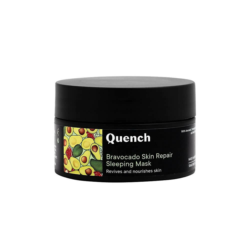 Quench Botanics Bravocado Skin Repair Night Gel Cream with Avocado Vitamins C & E - Korean Skincare | Swadesiicart
