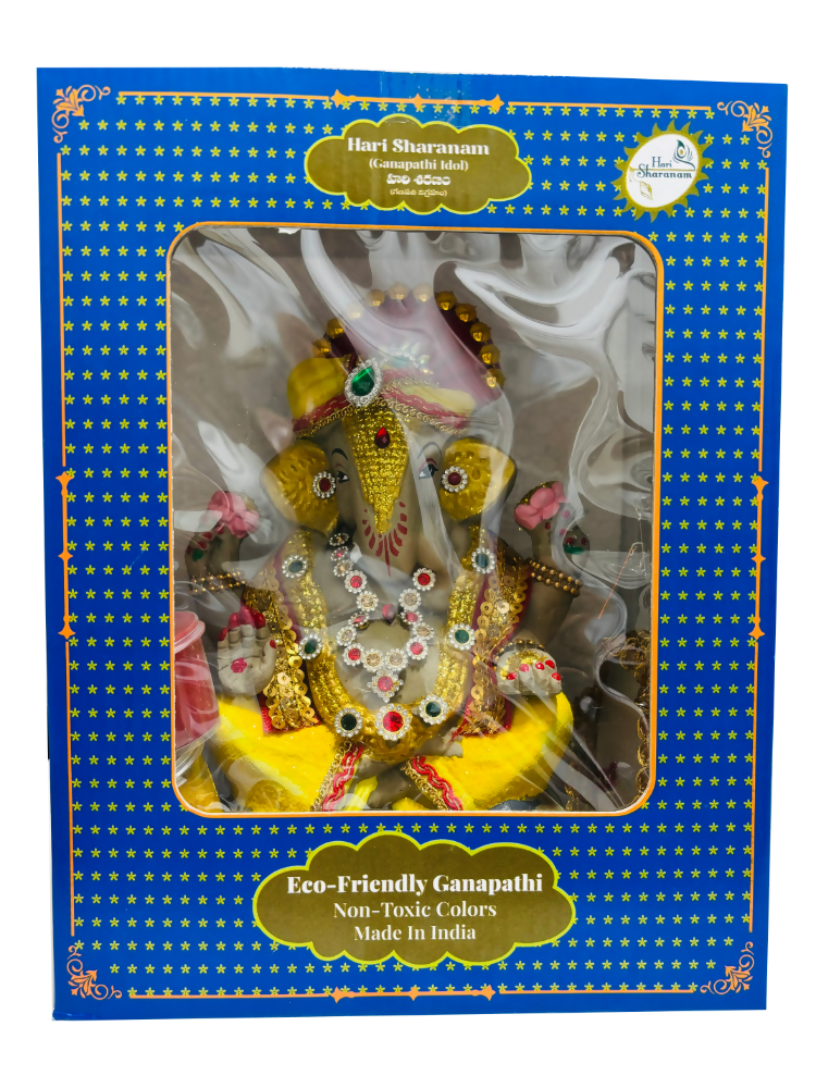 Eco-Friendly Ganesh Idols (Non-Toxic Colors) With Chatri, Akshat & Kumkum | Swadesiicart