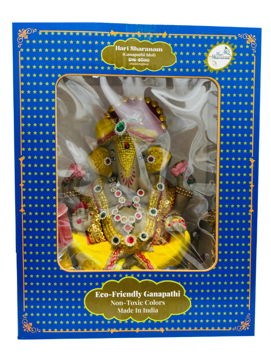 Eco-Friendly Ganesh Idols (Non-Toxic Colors) With Chatri, Akshat & Kumkum | Swadesiicart