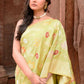 Joban Fashion Light Green Banarasi Katan Pure Handloom Banarasi Silk Saree | Swadesiicart