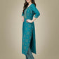 Jyoti Fashion Women's Rama Rayon Embroidered Kurta Pant Set | Swadesiicart