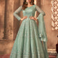 Myra Sea Green Heavy Embroidered Anarkali Suit | Swadesiicart