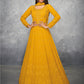 Myra Mustard Yellow Georgette Embroidered Anarkali Suit | Swadesiicart