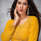 Myra Mustard Yellow Georgette Embroidered Anarkali Suit | Swadesiicart