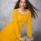 Myra Mustard Yellow Georgette Embroidered Anarkali Suit | Swadesiicart