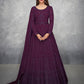 Myra Beautiful Purple Georgette Embroidered Anarkali Suit | Swadesiicart
