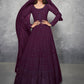 Myra Beautiful Purple Georgette Embroidered Anarkali Suit | Swadesiicart