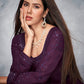 Myra Beautiful Purple Georgette Embroidered Anarkali Suit | Swadesiicart