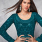 Myra Beautiful Teal Georgette Embroidered Anarkali Suit | Swadesiicart