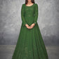 Myra Beautiful Green Georgette Embroidered Anarkali Suit | Swadesiicart