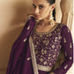 Myra palatinate Georgette Embroidered Designer Palazzo Suit | Swadesiicart