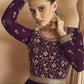 Myra palatinate Georgette Embroidered Designer Palazzo Suit | Swadesiicart