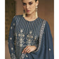 Myra Grey Georgette Embroidered Designer Suit | Swadesiicart