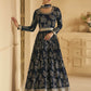 Myra Navy Blue Georgette Embroidered Designer Suit | Swadesiicart