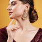 Golden Chandbali Earrings for Womens by House of Ree | Swadesiicart