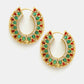 Ruby Raang Gold Polished Multi-Color Kundan Loops | Swadesiicart