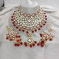 Jewel City Royal Kundan Choker Set with magenta Beads - Traditional Indian Wedding Jewelry Set with Earrings and Tikka | Swadesiicart
