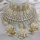 Jewel City Royal Kundan Choker Set with White Beads - Traditional Indian Wedding Jewelry Set with Earrings and Tikka | Swadesiicart