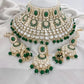 Jewel City Royal Kundan Choker Set with Green Beads - Traditional Indian Wedding Jewelry Set with Earrings and Tikka | Swadesiicart