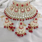 Jewel City Royal Kundan Choker Set with Magenta Beads - Traditional Indian Wedding Jewelry Set with Earrings and Tikka | Swadesiicart