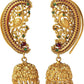 Jewel City Exquisite Gold-Plated Peacock Jhumka Earrings with Ruby and Emerald Accents | Swadesiicart