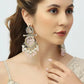 Jewel City Luxurious Rose Quartz Chandelier Earrings - Vintage-Inspired Statement Jewelry | Swadesiicart