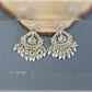 Jewel City Exquisite Kundan-Inspired Chandelier Earrings with Pearl and White Accents | Swadesiicart