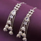Jewel City Elegant Silver Kashmiri-Style Chandelier Earrings with Jhumka Drops | Swadesiicart