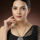 NVR Women's Silver-Toned German Silver Oxidised Pandent | Swadesiicart