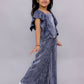 Lil Drama Glam Up Girls Blue Party Top and Pant Set | Swadesiicart