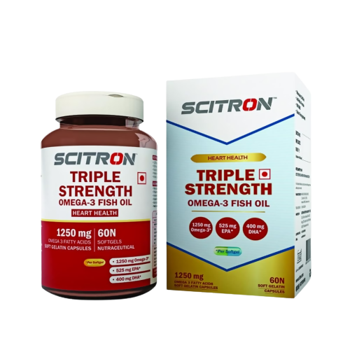 Scitron Triple Strength Omega-3 Fish Oil 1250mg Softgels | Swadesiicart