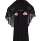 Bashariya A Line Abaya With Attached Georgette Cape For Full Coverage